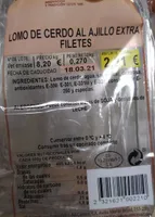 Lomo de cerdo al ajillo extra filetes