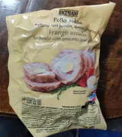 Pollo asado relleno con jamón queso y huevo