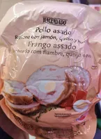 Pollo asado relleno jamón, queso y huevo