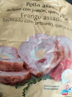 Pollo asado relleno con jamón, queso y huevo