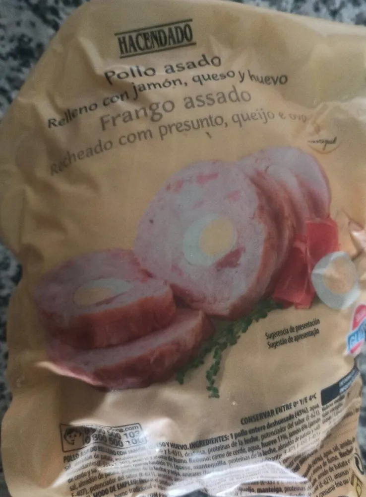 Pollo asado relleno