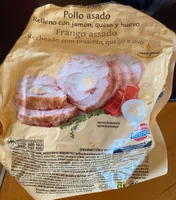 Pollo asado relleno con jamon queso y huevo