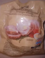 Pollo asado relleno con jamón, queso y huevo