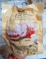 Pollo asado relleno con jamón, queso y huevo