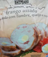 Pollo asado relleno con jamón, queso y huevo