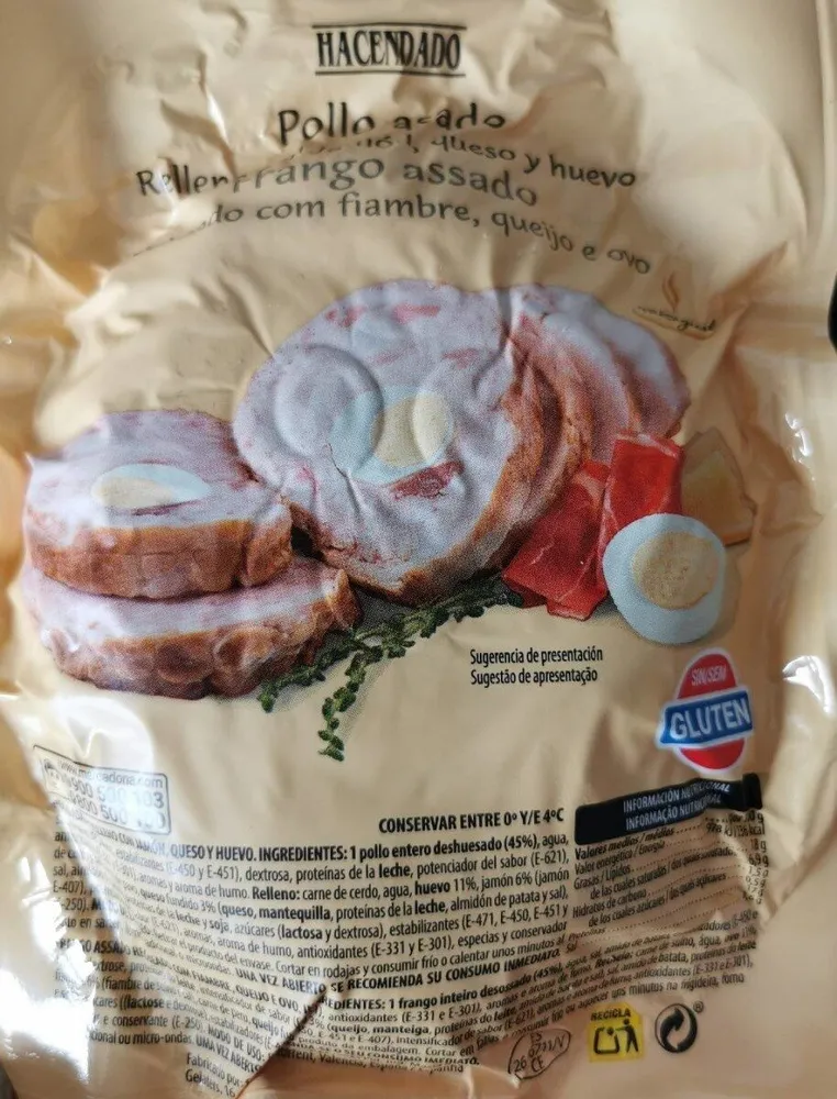 Pollo asado relleno