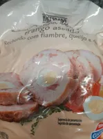 Pollo asado relleno con jamón, queso y huevo