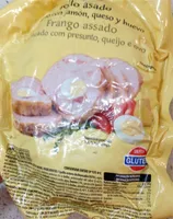 Pollo asado relleno con jamon, queso y huevo