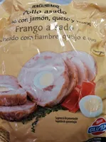 Pollo asado con jamon, queso y huevo