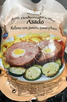 Pollo asado relleno de jamon, queso y huevo