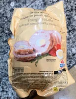 Pollo asado relleno con jamon