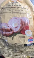 Pollo asado relleno con jamon, queso y huevo