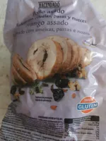 Pollo asado relleno con ciruelas, pasas y nueces