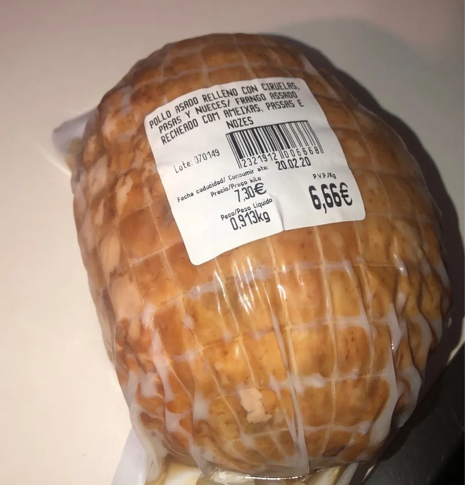 Pollo deshuesado a mano asado