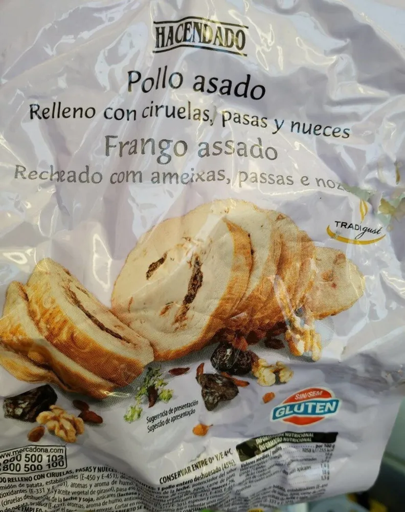 Pollo asado relleno