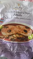 Pollo asado relleno de ciruelas, pasas y nueces