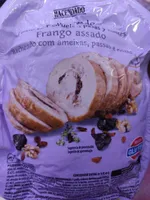Pollo asado relleno con ciruelas, pasas y nueces