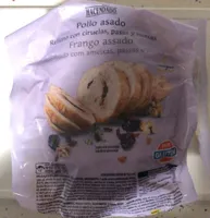 Pollo asqdo relleno con ciruelas, pasas y nueces