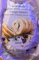 Pollo asado relleno con ciruelas pasas y nueces