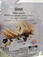 Pollo asado relleno con ciruelas, pasas y nueces