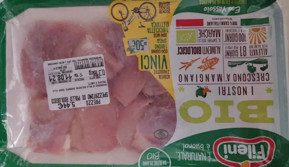 Spezzatino di pollo biologico