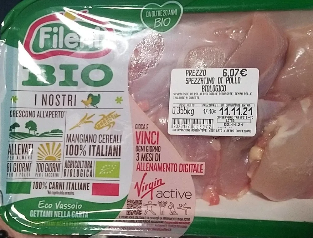Spezzatino di pollo biologico