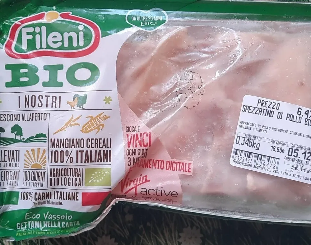 Spezzatino di pollo biologico