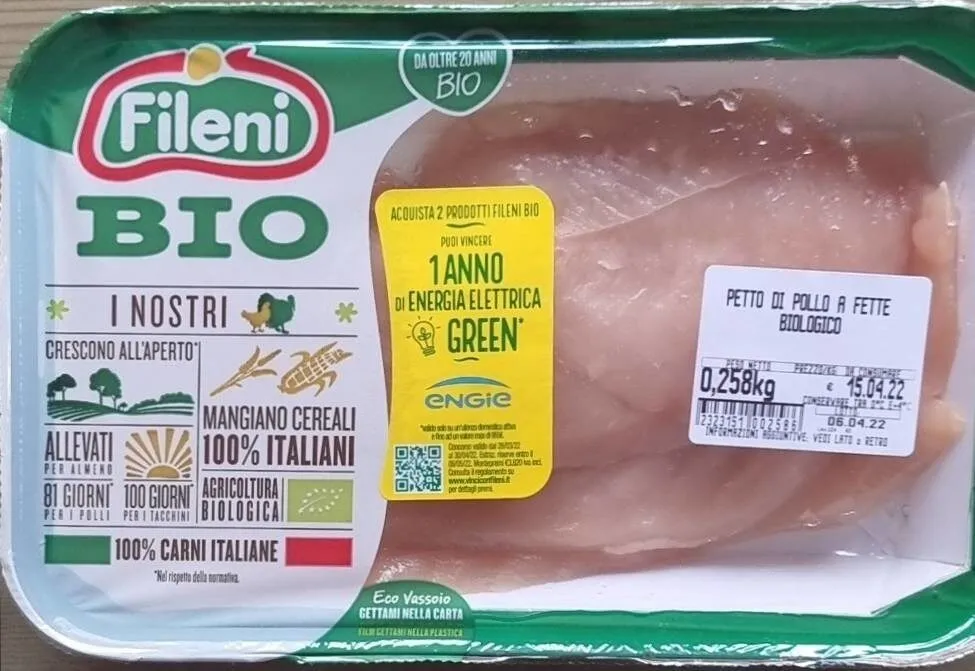 Petto di pollo a fette biologico