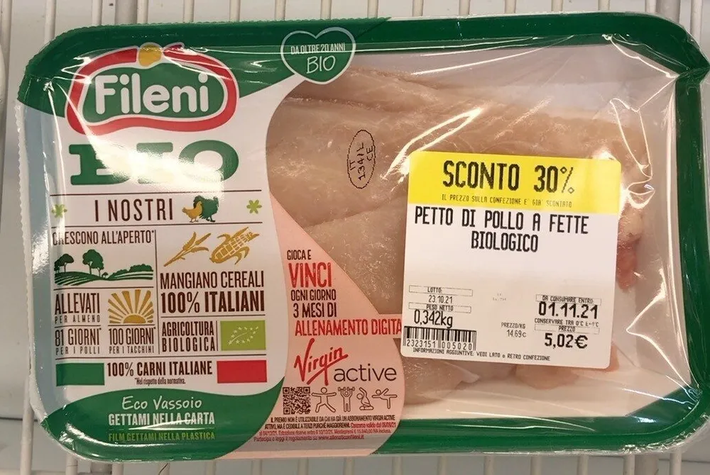 Petto di pollo a fette biologico