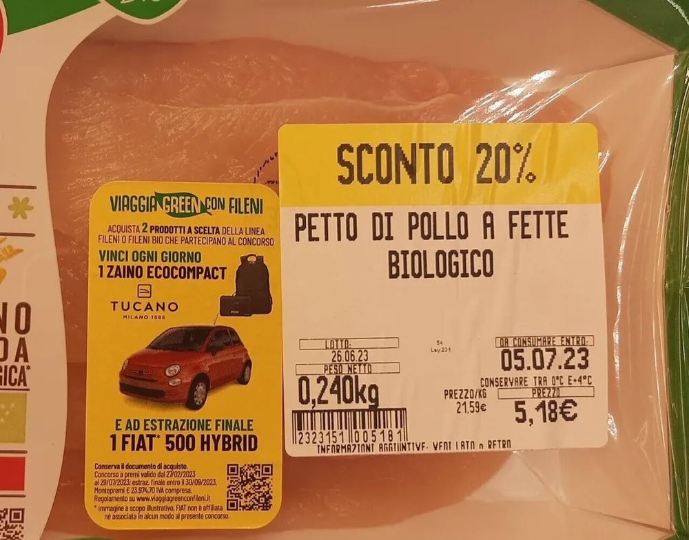 Petto di pollo a fette biologico