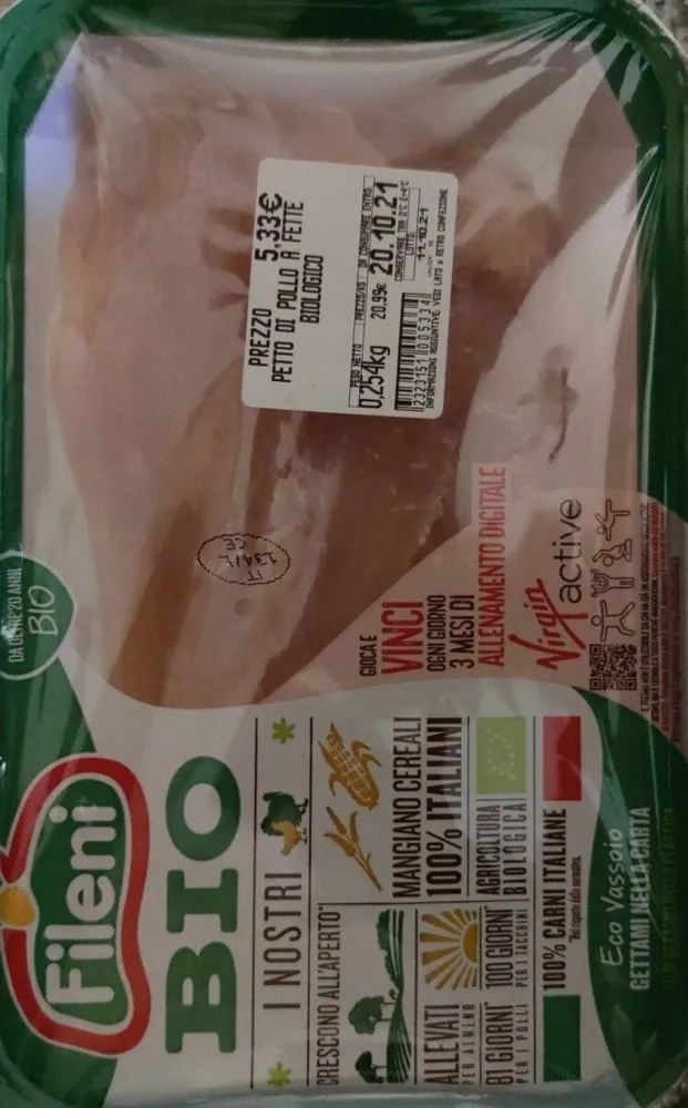 Petto di pollo a fette biologico