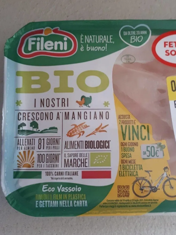 Fettine sottili di petto di pollo bio