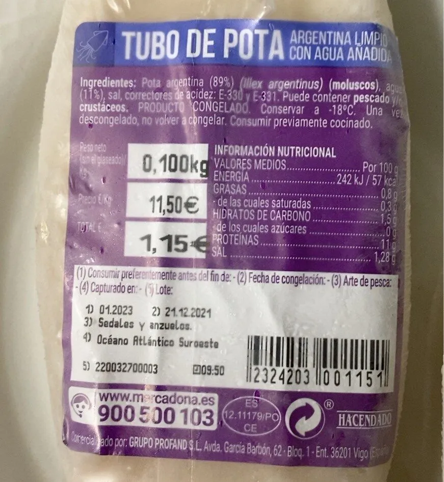 Tubo de pota