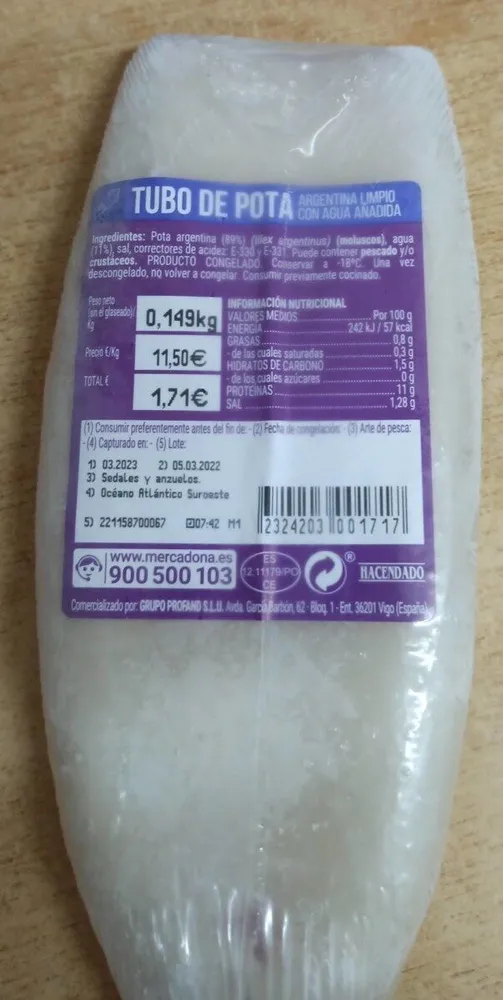 Tubo de pota