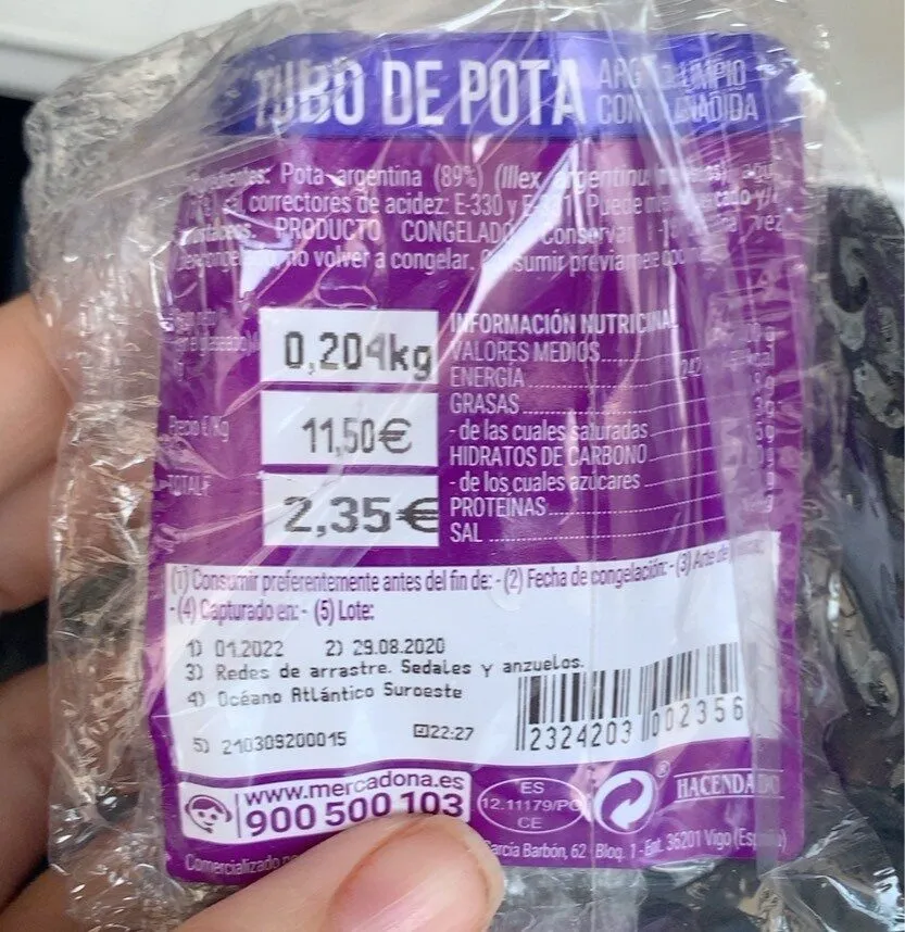 Tubo de pota