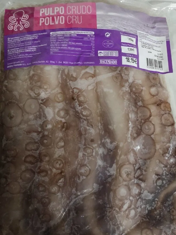 Pulpo crudo