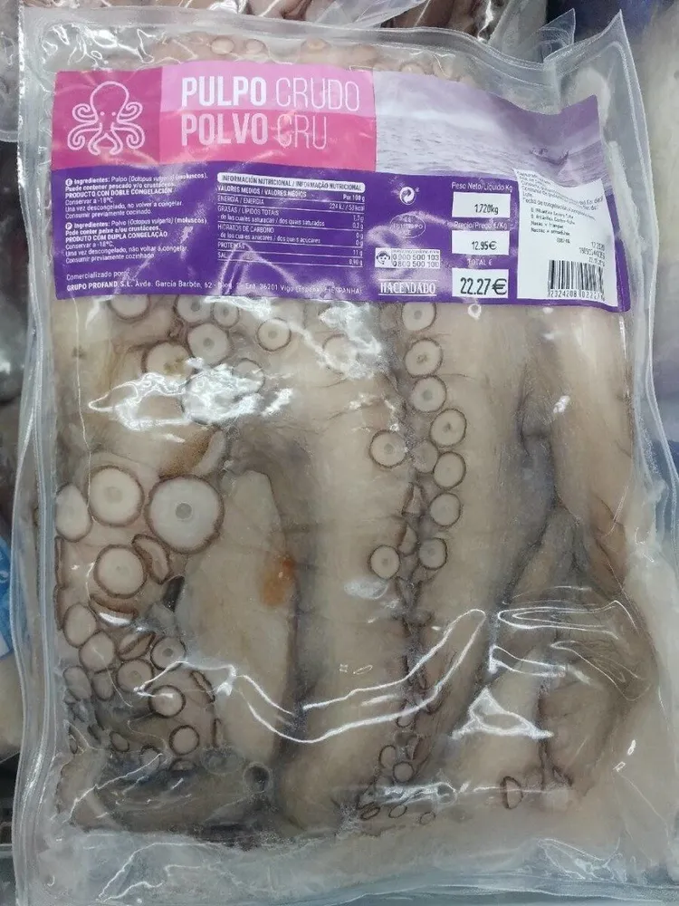 Pulpo crudo