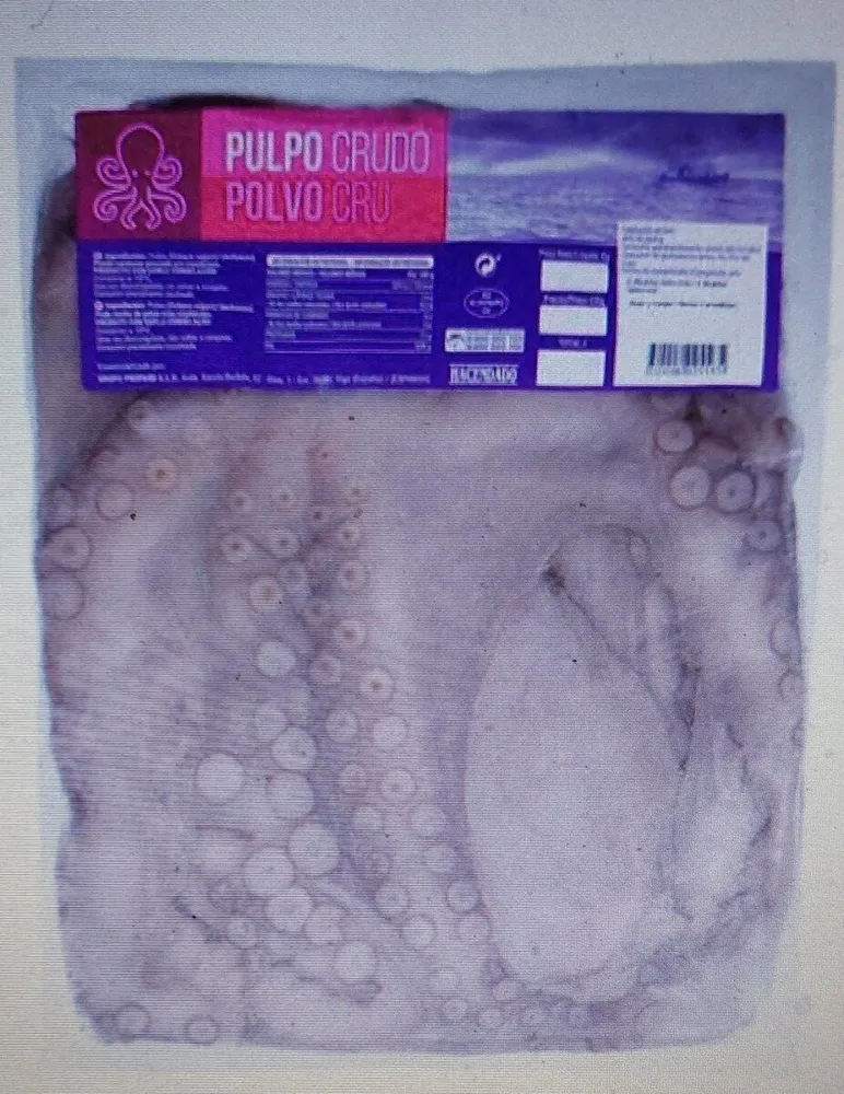 Pulpo crudo congelado