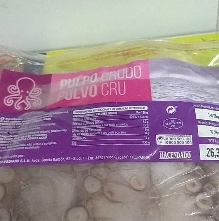 Pulpo crudo