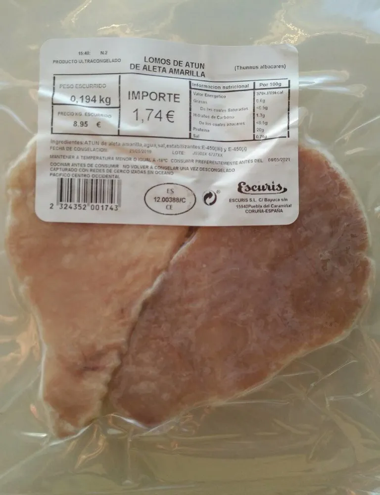 Lomos de Atún de Aleta Amarilla