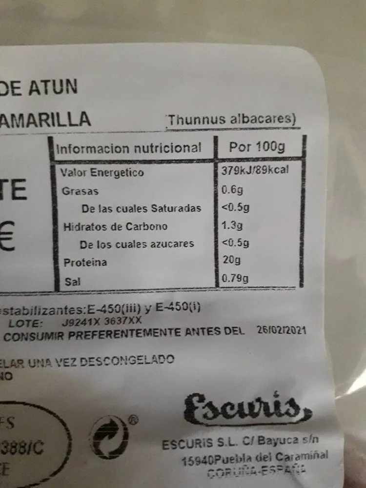 Lomos de atún de aleta amarilla
