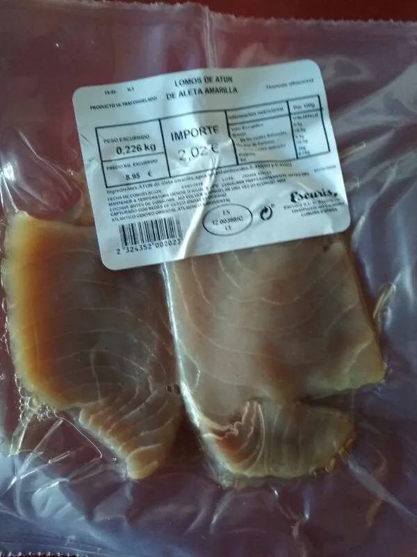 Lomos de atún de aleta amarilla