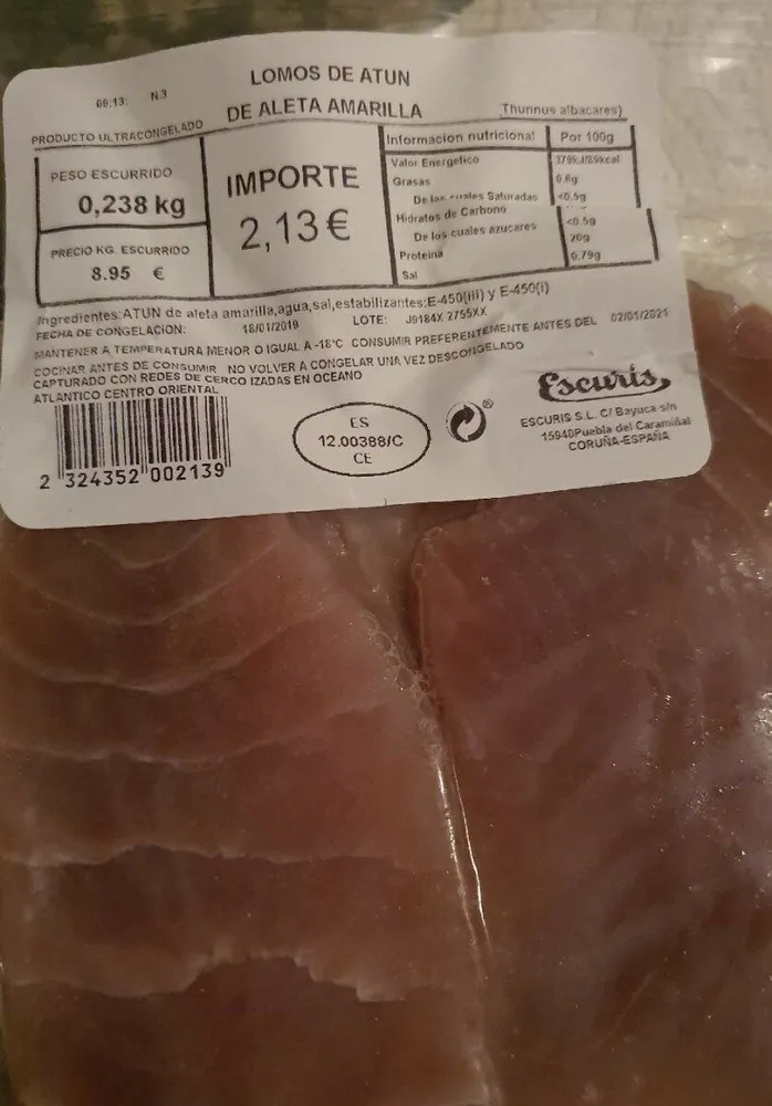 Lomo de atún de aleta amarilla