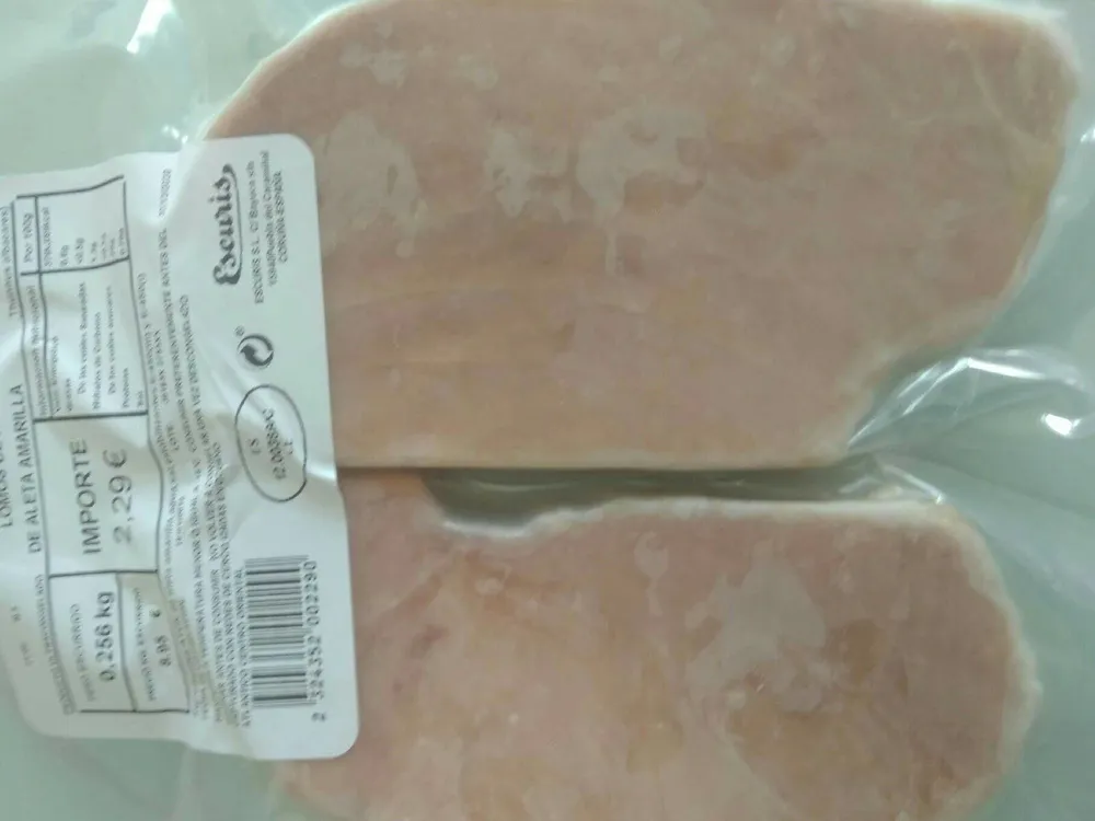 Lomos de atún de aleta amarilla