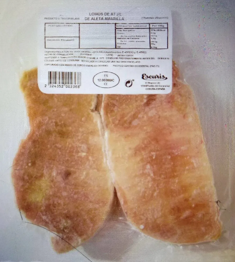 Lomos de atún de aleta amarilla