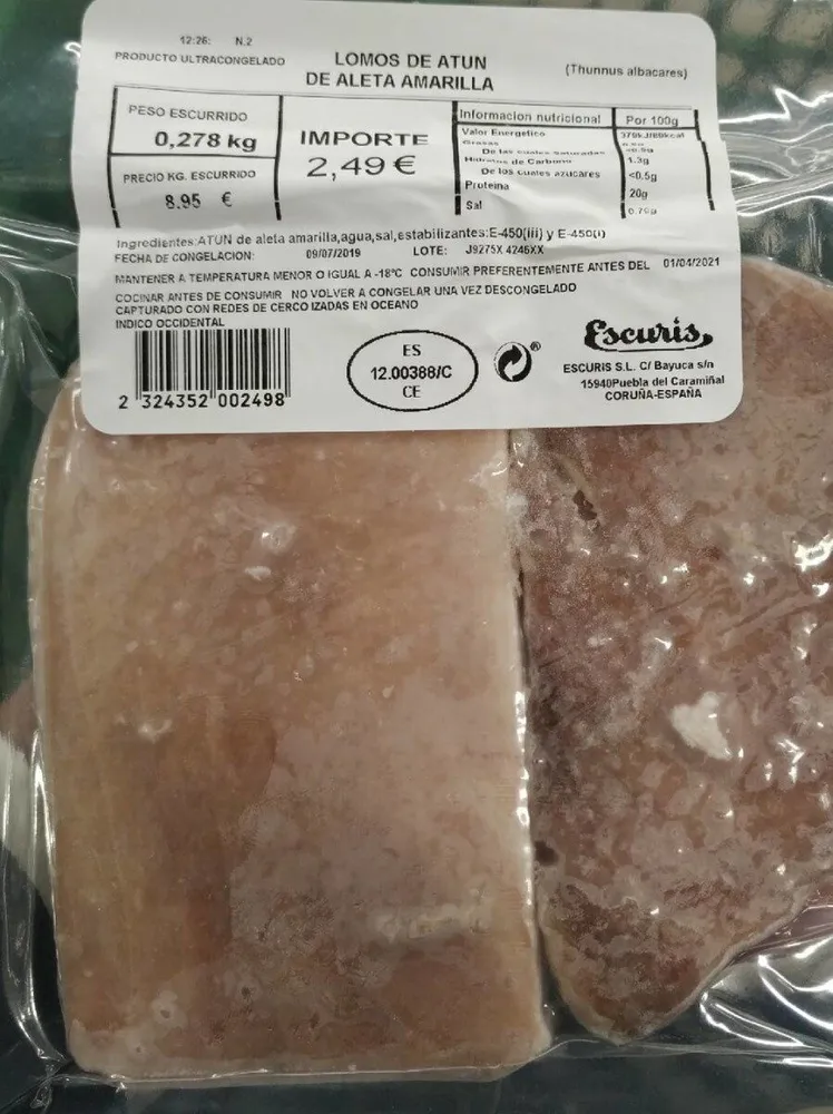 Lomo de atún de aleta amarilla