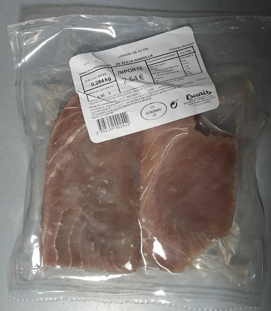 Lomos de atún de aleta amarilla