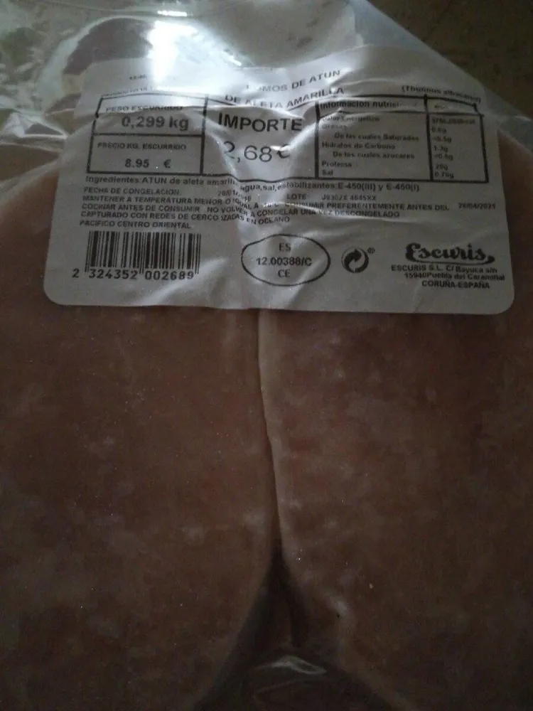 Lomos de atún de aleta amarilla