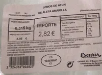 Lomos de atún de aleta amarilla