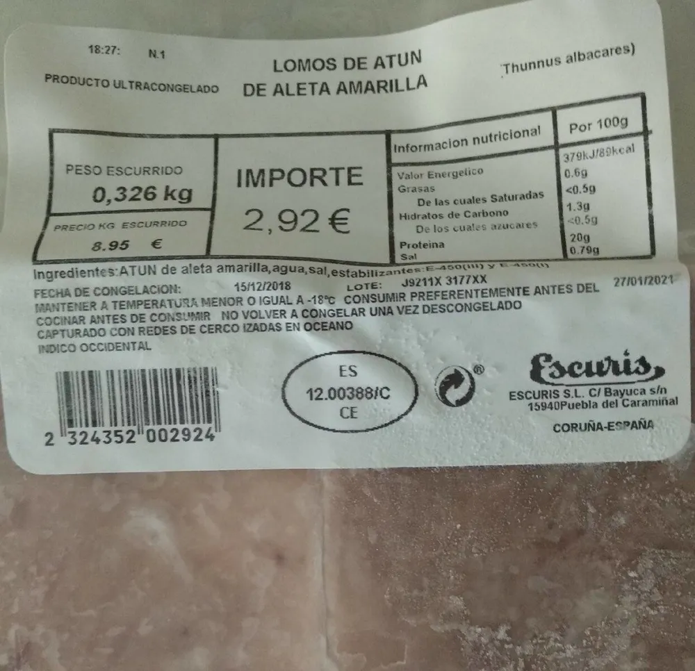Atún aleta amarilla
